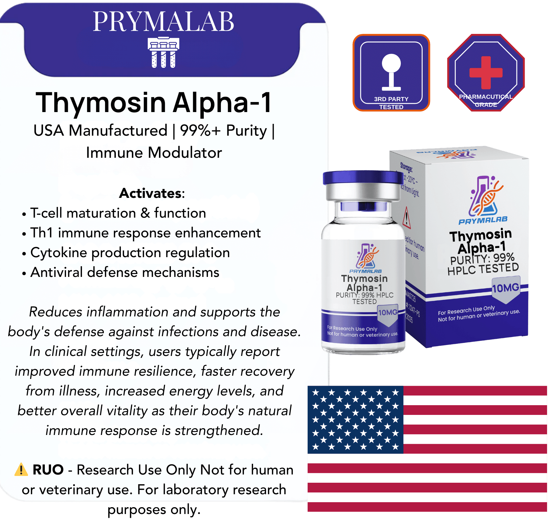 Thymosin Alpha-1 5mg - Lab Research Supply